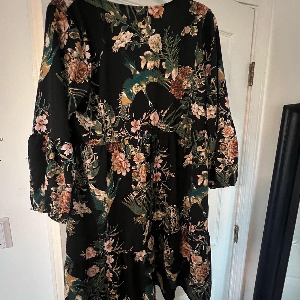 Elegant Floral Long Sleeve Dress